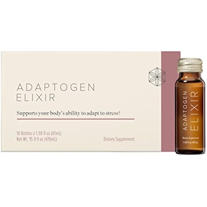 Isagenix Adaptogen Elixir - Liquid Supplement for Health Support - Focus & Sleep Support Supplement - Unique Botanical Blend to Support a Healthy Immune System - 1.59 Oz Bottles (10 Count) - Image 1