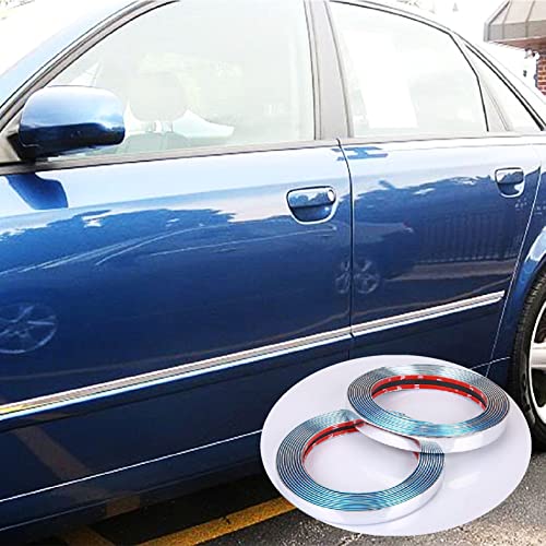 NANSH 16Ft Chrome Silver Automotive Car Exterior and Interior Molding Trim Universal Bumper Window Door Body Side Decorative Strip Scratch-Proof (2-3/4 inch (70mm)) - Image 2