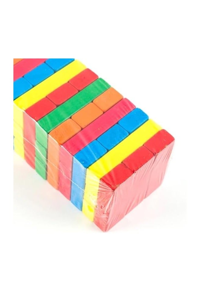 54 Piece Wooden Balance Tower Block Game - Fun Challenge for Family and Friends - Vibrant Colors - Suitable for All Ages - Develops Focus and Strategic Thinking - Perfect for Gifts and Home Entertainment  - Image 2