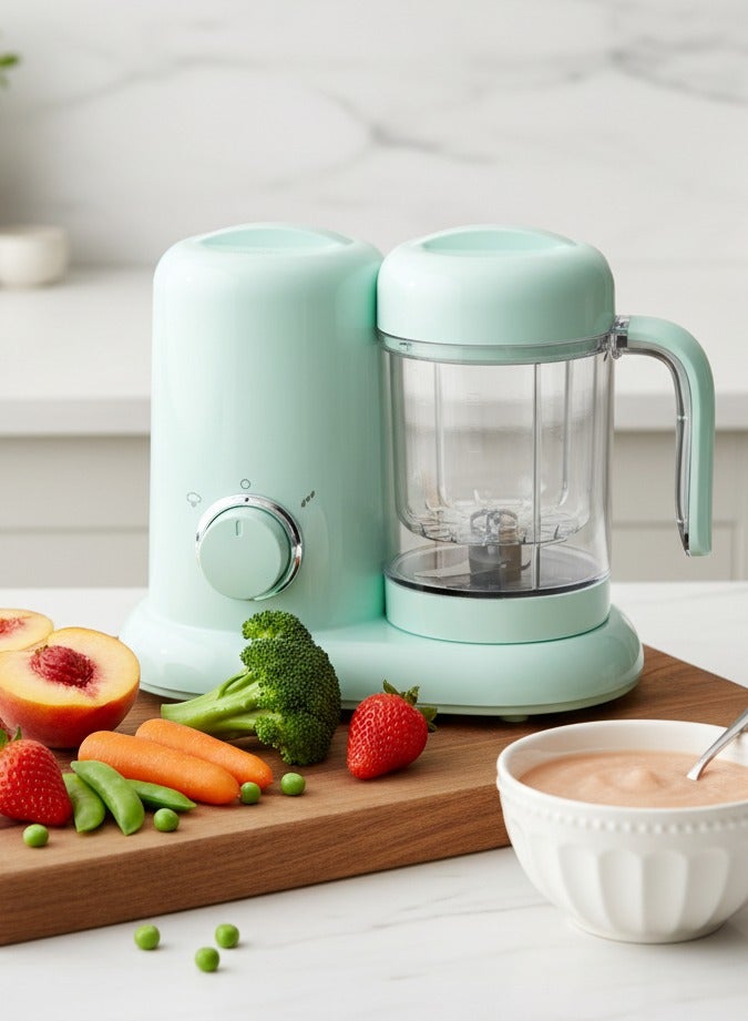 Baby Food Processor & Blender, 4-in-1 Babies Food Maker for Steaming, Cooking, and Pureeing for Healthy Homemade Meals, Portable Toddler Meal Prep Machine - Image 1