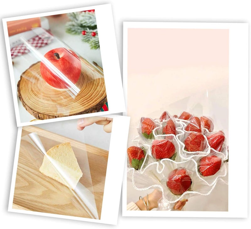 Morepack Clear Cellophane Sheets,120 pieces 12x12 Inches Cello Sheets, Cellophane Wrap for Candy, DIY Arts Crafts Decoration and More - Image 5