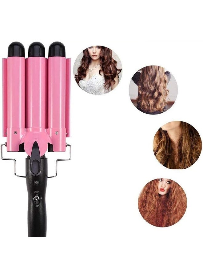 DUNISO Ceramic Hair Curler，3 Barrel Curling Iron，Egg Roll Hair Styling Tools，Hair Styler Wand Curler Irons，for All Hair Types，25mm - Image 2