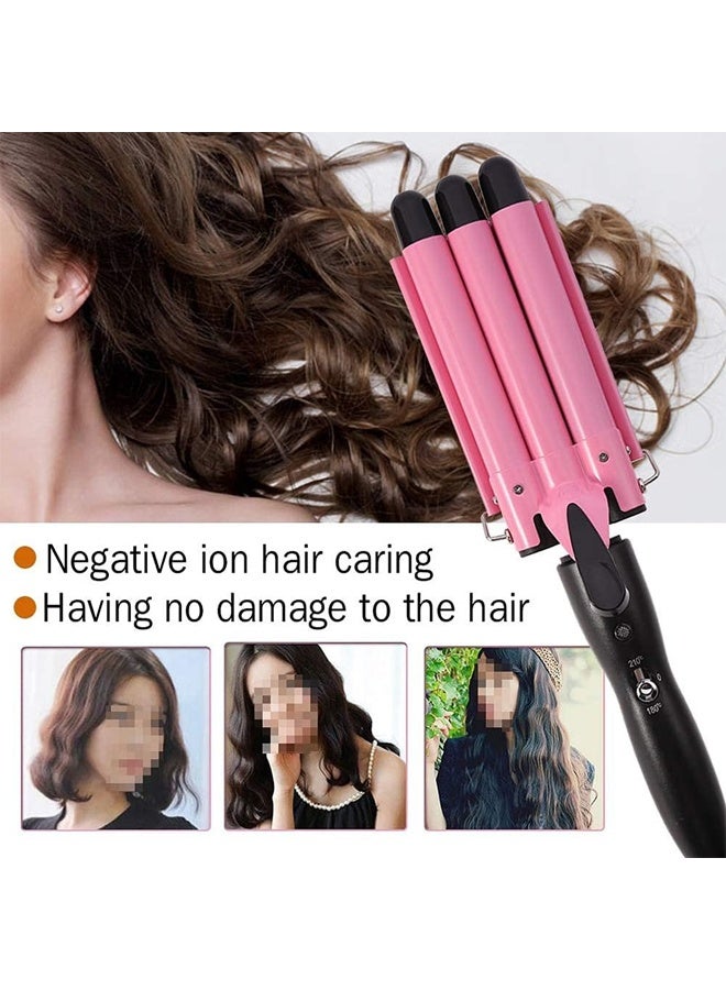 DUNISO Ceramic Hair Curler，3 Barrel Curling Iron，Egg Roll Hair Styling Tools，Hair Styler Wand Curler Irons，for All Hair Types，25mm - Image 5