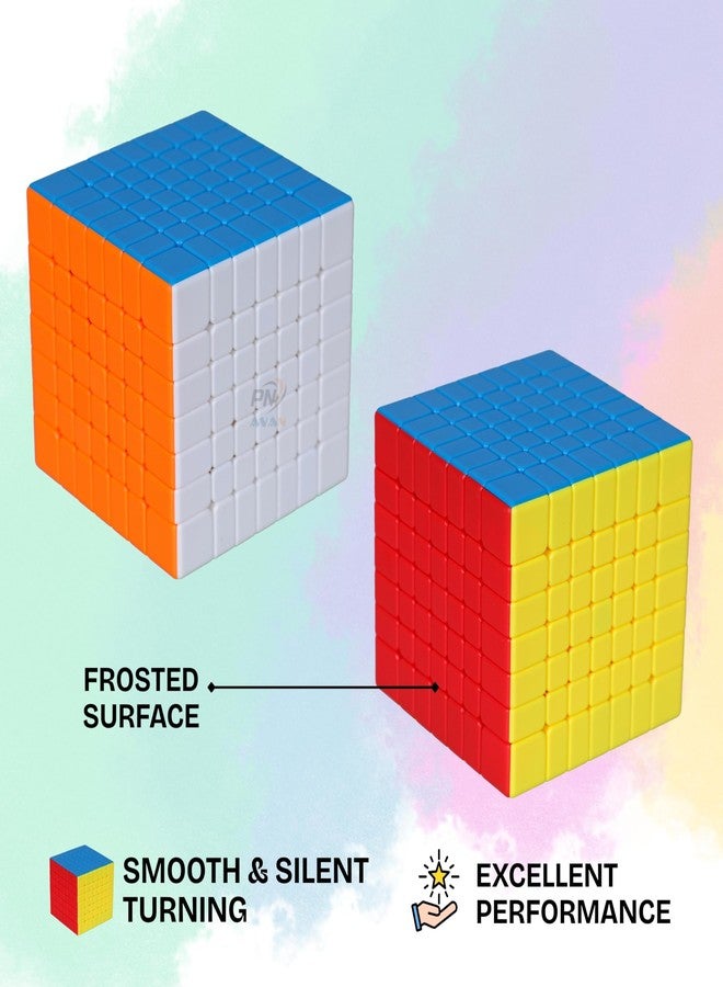 PN AVAN MoYu Meilong Professional Speed Cube, Stickerless Magic Puzzle Cube with Instructions (Size 7x7) - Image 3