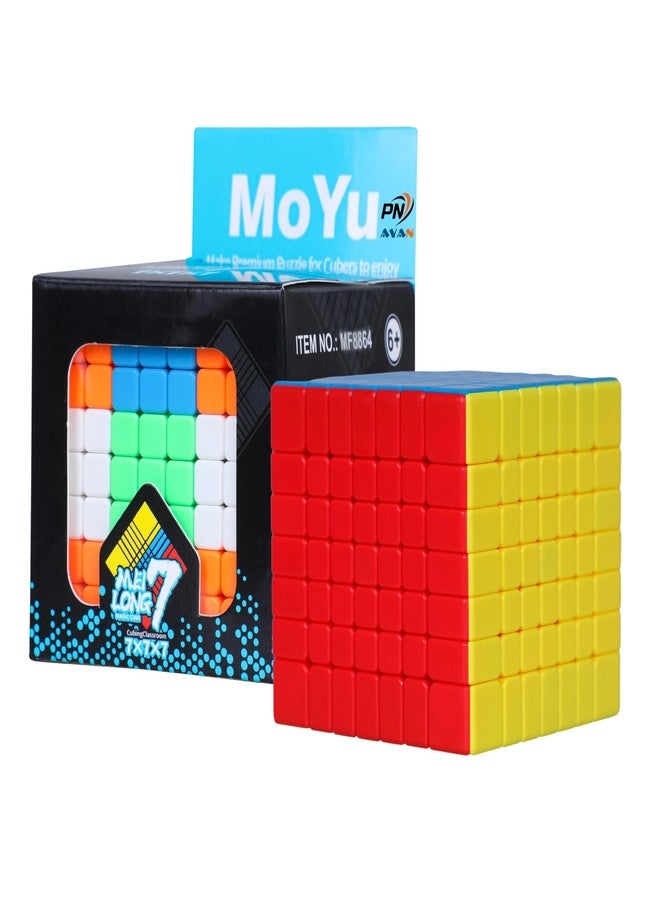 PN AVAN MoYu Meilong Professional Speed Cube, Stickerless Magic Puzzle Cube with Instructions (Size 7x7) - Image 1
