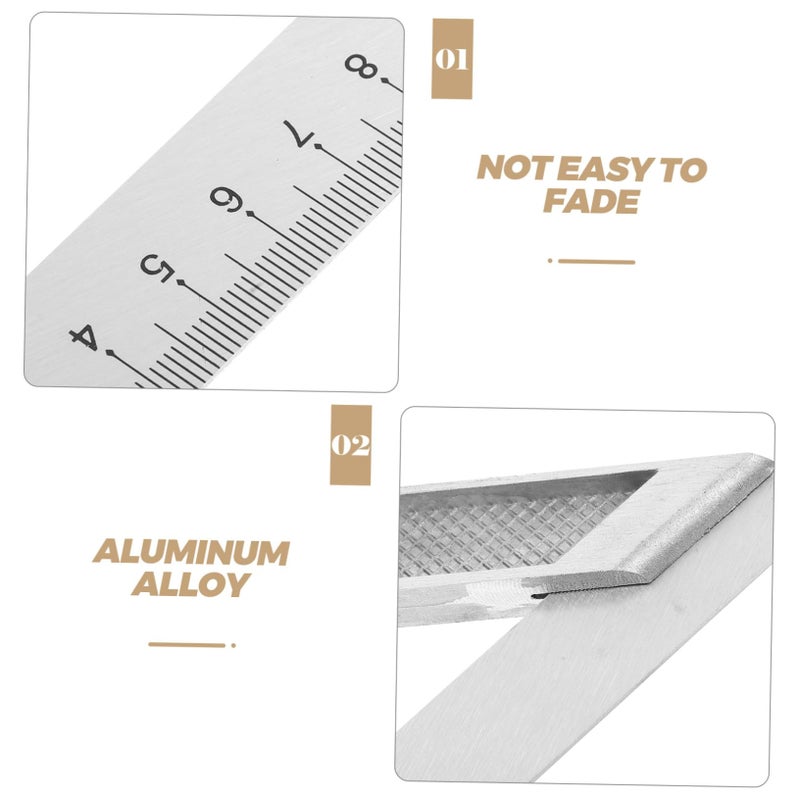 Digital Angle Ruler 90 Degree Geometry Aluminum Triangle Ruler for Framing Drafting - Image 4
