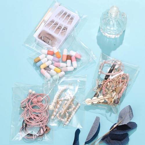 V4L Plastic Packing Clear Bags Transparent Pouches For Garments Clothes Saree Shirt Etc Self Adhesive Bopp Bags Seal Bag For Multipurpose Size 14X18"Inch Pack Of 100,Multicolor - Image 4