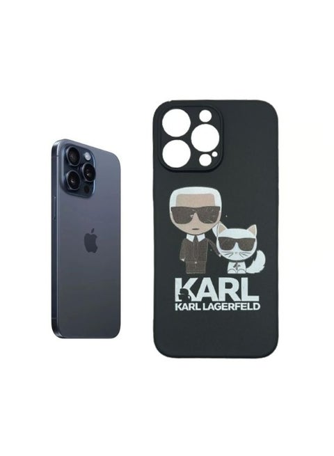 Karl Lagerfeld cover case Karl & Choupette Bodies Embossed For iPhone 15 pro max