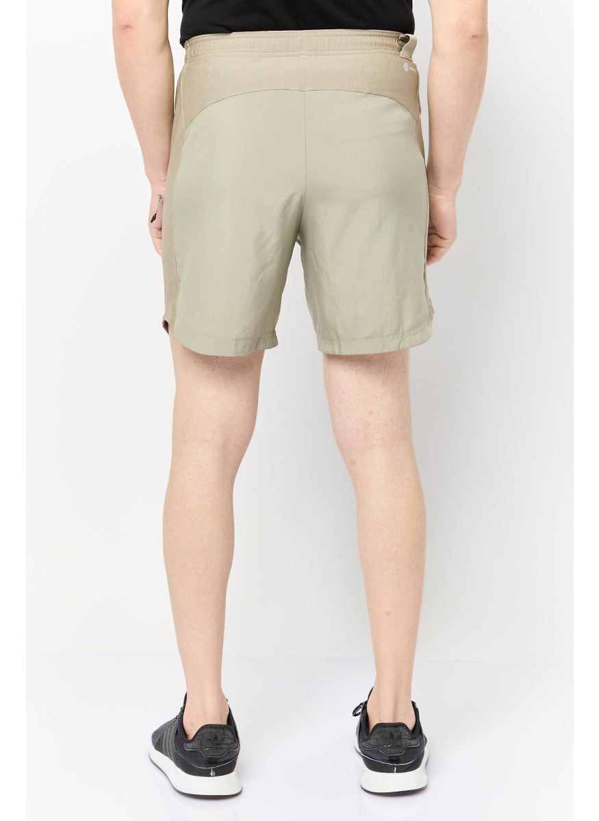 Adidas Men Regular Fit 7 Inseam Training Shorts, Light Olive  - Image 2