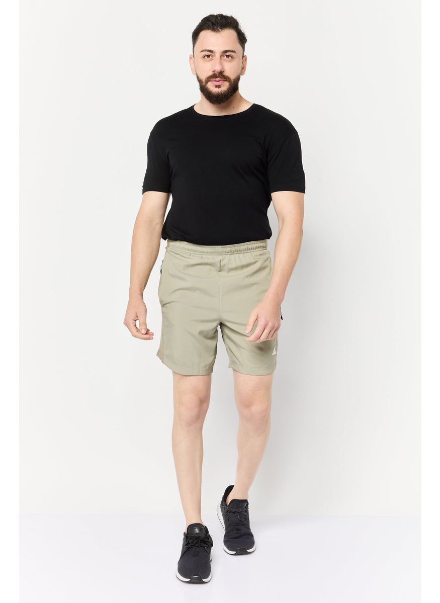 Adidas Men Regular Fit 7 Inseam Training Shorts, Light Olive  - Image 4