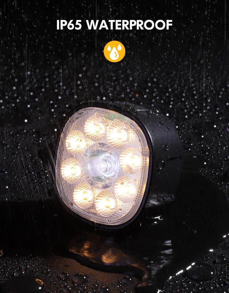 Cuvccn Bike Lights [8+7 Modes], USB Rechargeable Bike Lights Front and Back, Ultra Bright with Spotlight & Floodlight, IP65 Waterproof Bicycle Lights for Road Mountain Day/Night Cycling Safety - Image 4