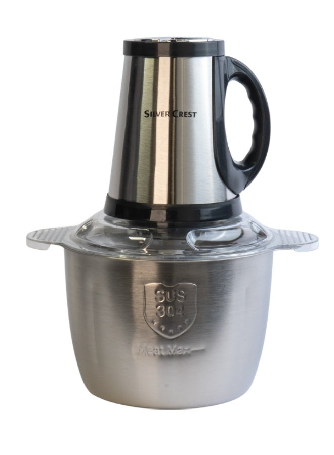 سيلفر كريست مفرمة كهربائية سيلفر كريست SIL-234 - مفرمة لحم وخضار ، 6 شفرات ستانلس ستيل ، 3 سرعات متغيرة بقوة 600 وات , سعة 3 لتر - Image 2