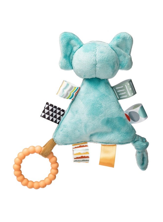 Mary Meyer Taggies Teething Toys Baby Rattle Portable Triangle Activity Toy with Sensory Tags, 6-Inches, Elephant - Image 2