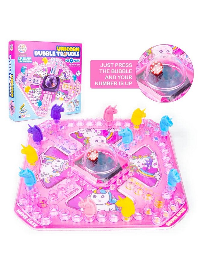 راتاناز لعبة لوحية RATNA Unicorn Bubble Trouble Dice Roller للأطفال من سن 4 سنوات فما فوق | عبوة من قطعة واحدة، متعددة الألوان - Image 2