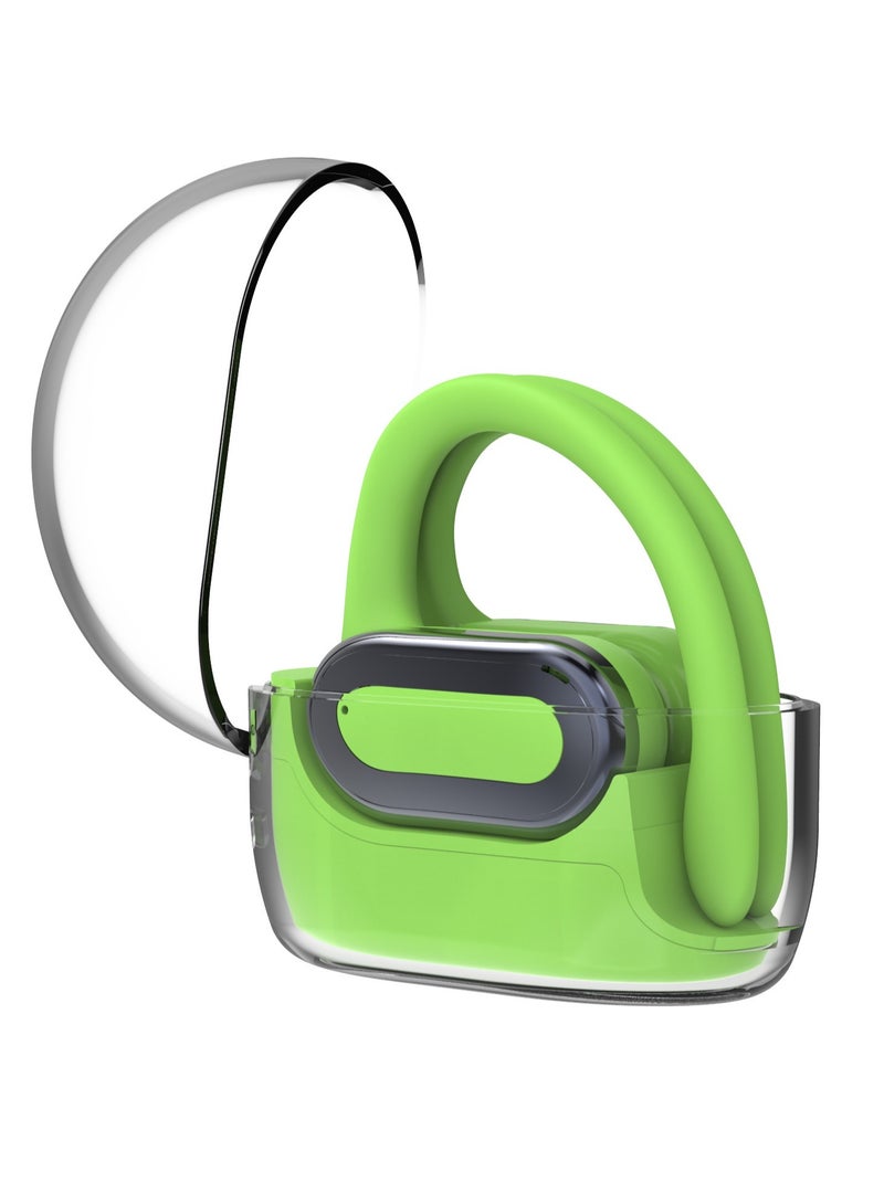 AROAQ X20 Wireless Bluetooth 5.3 Headphones Ear-Hook Earbud with Microphone In-Ear Sports Headset Sweatproof Noise Reduction Earphone for Running Driving Office Working (Transparent Cover ) - Image 3