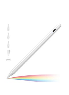 Generic Active Stylus Pen for iPad with Palm Rejection and Tilt Sensor for 2018-2020 Apple iPad Air 4th 3rd Generation and iPad Pro 11 & 12.9-inch 6th 7th 8th Mini 5n White  - Image 1
