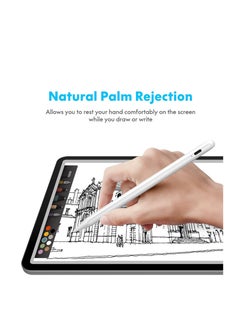 Generic Active Stylus Pen for iPad with Palm Rejection and Tilt Sensor for 2018-2020 Apple iPad Air 4th 3rd Generation and iPad Pro 11 & 12.9-inch 6th 7th 8th Mini 5n White  - Image 5