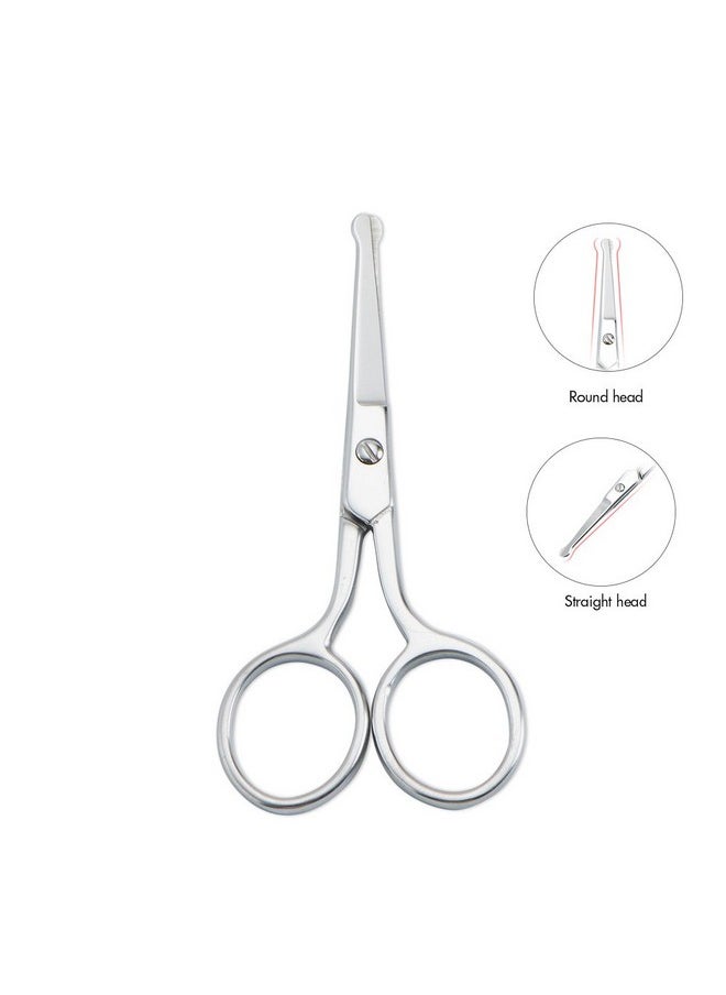 LIVINGO LIVINGO Premium Manicure Rounded Tip Scissors Multi-purpose Stainless Steel Cuticle Pedicure Beauty Grooming Kit for Nail, Eyebrow, Eyelash, Dry Skin, Nose Hair 3.5 inch  - Image 3