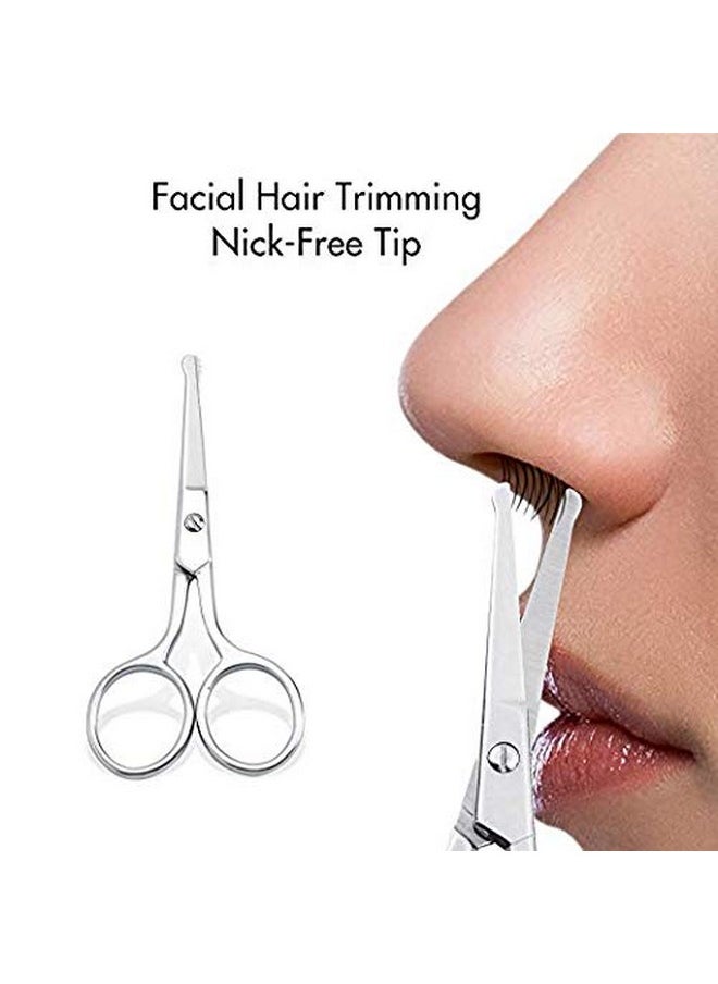 LIVINGO LIVINGO Premium Manicure Rounded Tip Scissors Multi-purpose Stainless Steel Cuticle Pedicure Beauty Grooming Kit for Nail, Eyebrow, Eyelash, Dry Skin, Nose Hair 3.5 inch  - Image 5