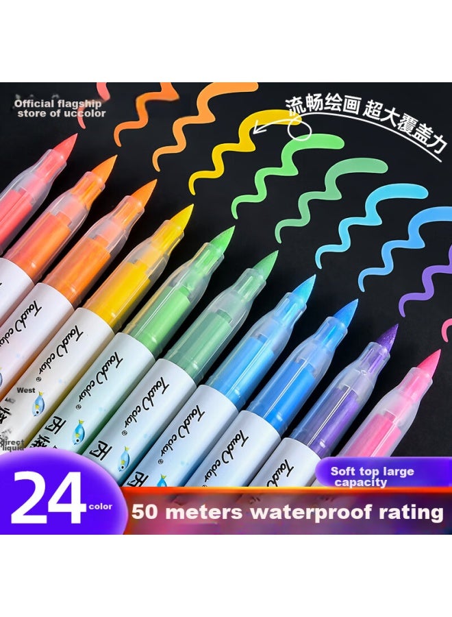 Touchcolor Direct Liquid Soft Tip Acrylic Markers, Non-toxic Washable Drawing Pens For Children, Art Student Special Set, 24 Colors, Diy Watercolor Pens - Image 1