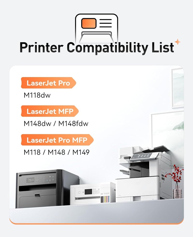 Zstint 94A Toner Cartridge CF294A Compatible with HP 94A CF294A Compatible with HP Pro M118dw MFP M148dw M148fdw Pro M118 M148 M149 Series Printer Imaging Drum Unit All-in-One(Black 2-Pack) - Image 2
