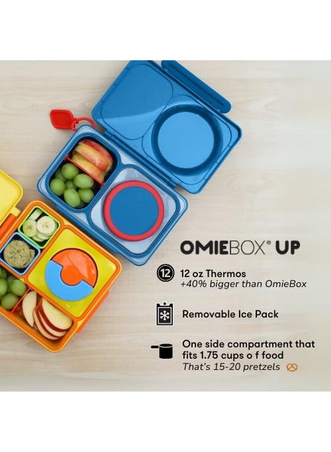 أومي صندوق بينتو أومي أومي بوكس أب للأطفال | صندوق غداء معزول | وعاء طعام حراري مقاوم للتسرب | كيس ثلج مبرد | حجرتان (أزرق كوزميك)، ١٢ أونصة - Image 1