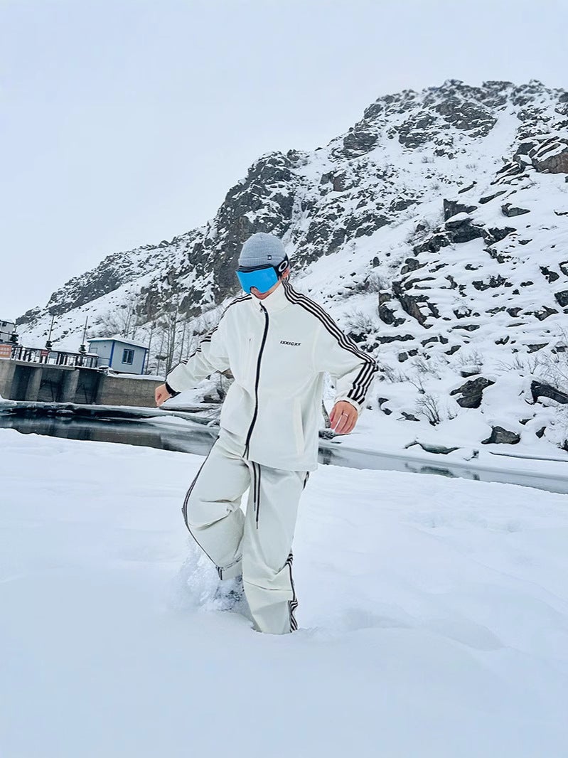 Winter New Waterproof Skiing Leisure Sports Suit Single Board Men'S And Women'S Thickened Warm Two-Piece Set Outdoor Hooded Plus Size Trendy - Image 5