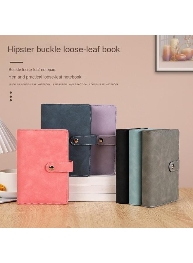 Bluejw Macaron Skin Sense Hand Ledger Suit PVC Budget Card Labeling English Book Magnetic Button Notepad Portable Notes - Image 2