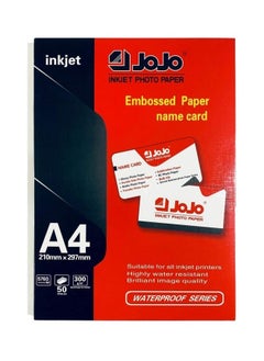 JOJO Waterproof Embossed Card Paper Inkjet Photo Paper A4 Size-50 Sheets A4 Size 300gsm  - Image 3