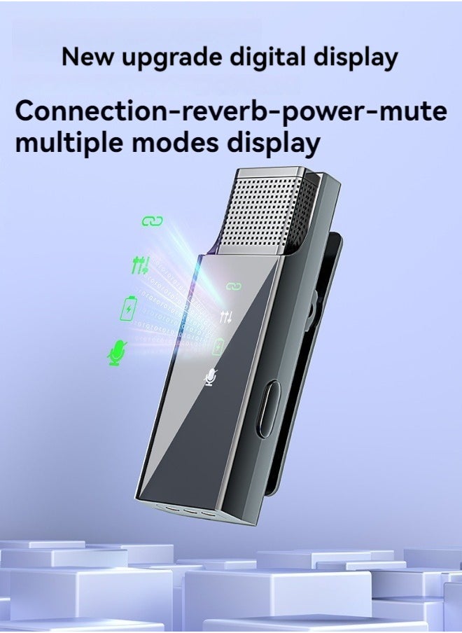 M MIAOYAN - The new S16 wireless lavalier microphone comes with noise reduction, high-quality radio, digital display wireless microphone type-c interface microphone - Image 1