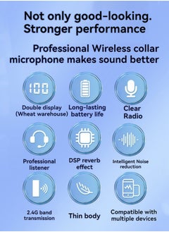 M MIAOYAN The new S16 wireless lavalier microphone comes with noise reduction, high-quality radio, digital display wireless microphone type-c interface microphone  - Image 3