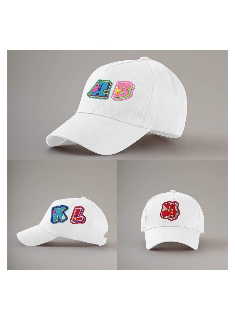 NIBEMINENT 72 Pieces Iron on Letters and Numbers Patches Colorful Letter Alphabet Embroidered Patch A-Z 0-9 Applique for Clothes Dress Hat Socks Jeans DIY Accessories  - Image 4