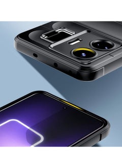 ماركة غير محددة حافظة حماية ممتازة من السيليكون الخلفي متوافقة مع Realme GT Neo 5 5G/ Realme GT3 5G Magic Shield حافظة مقاومة للصدمات مع حماية للكاميرا (أحمر خمري)  - Image 5