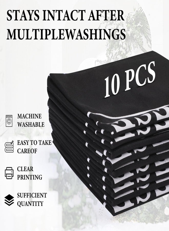 XIISVINT 10 Pcs Reserved Chair Signs Cloth Church Placeholder Reserved Pew Signs Chair Reserved Seat Coverswith Printed Words For Weddings, Churches, Eceptions, Cinema,Celebrations, Parties and Events(Black) - Image 3