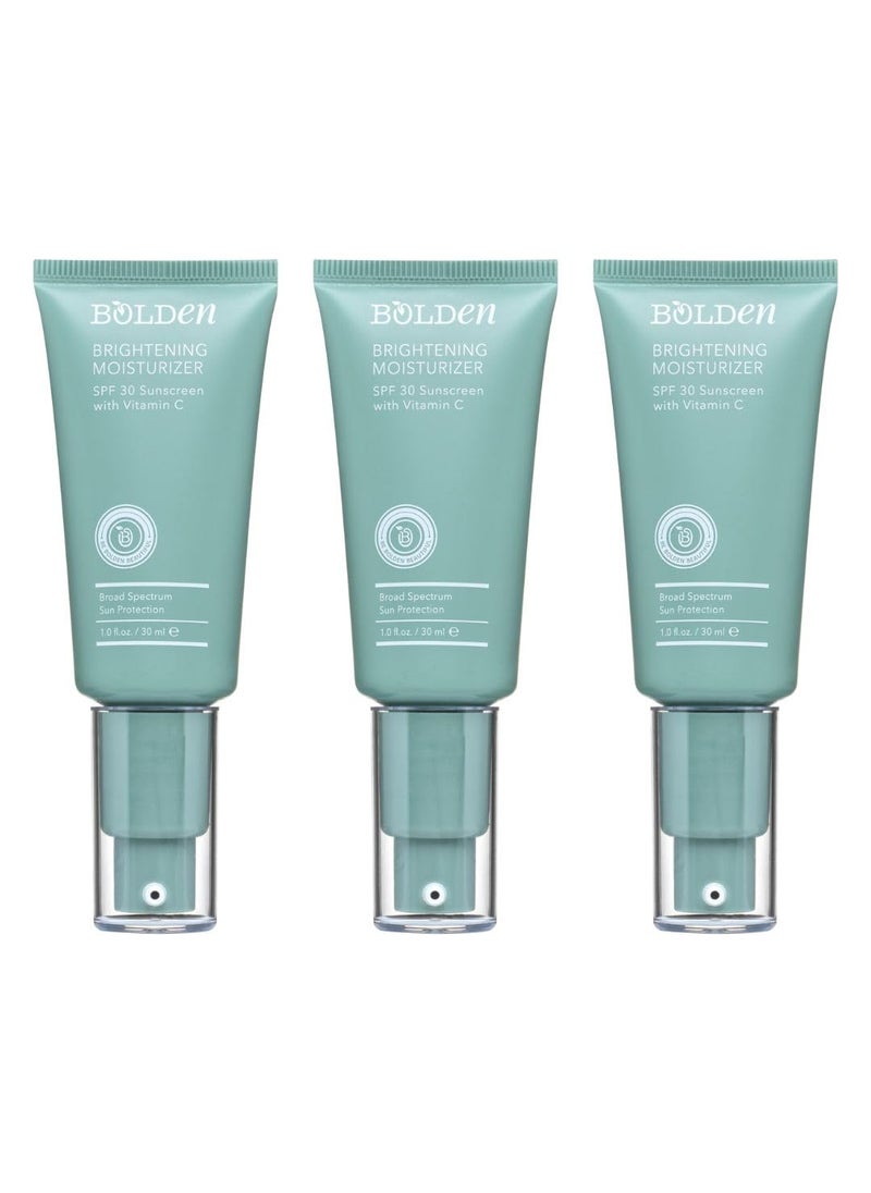 bolden - Bolden SPF 30 Brightening Face Moisturizer with Vitamin C | Broad Spectrum UVA/UVB Sunscreen | Applies Clear without Chalky Residue |1.0 FL Oz (Pack of 3) - Image 1