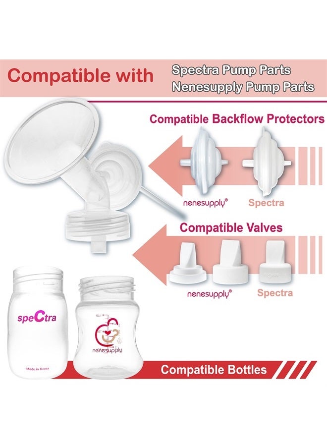 Nenesupply 21mm Flange Pump Parts Compatible w Spectra S2 S1 Breast Pumps Replacement Kit for Spectra Pump Parts 21mm S2 Parts S2 Accessories Inc Flange Duckbill Valve Backflow Protector Bottles - Image 3