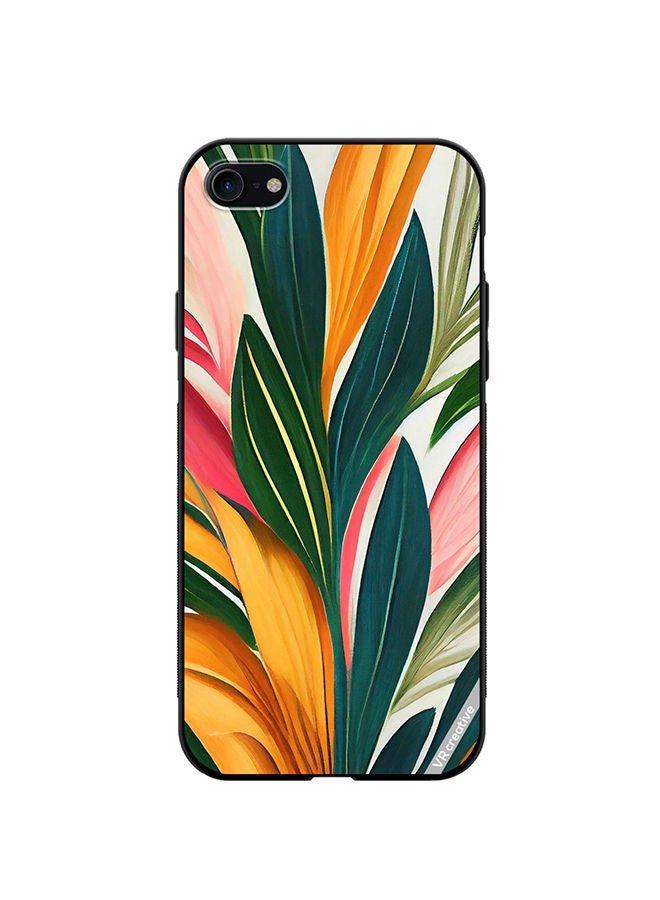 VR CREATIVE Protective Case Cover For Apple iPhone SE (2022) Backdrop Of Abstract Bright Style Flowers And Tropical Design Multicolour - Image 1