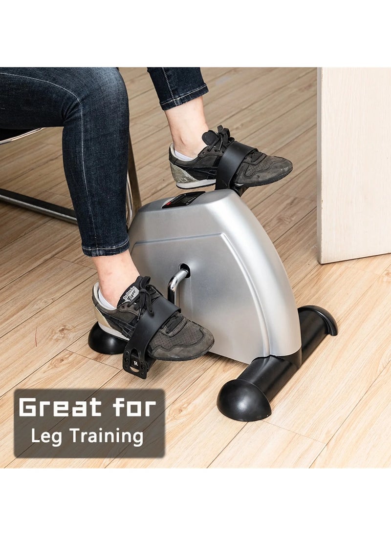Bukela - Under Desk Bike Pedal Exerciser, Mini Exercise Bike Portable Peddler Sitting for Seniors with LCD Display Foot Cycle Arm & Leg Bike Pedals Exerciser with Anti-Skid Mat for Home Office - Image 1