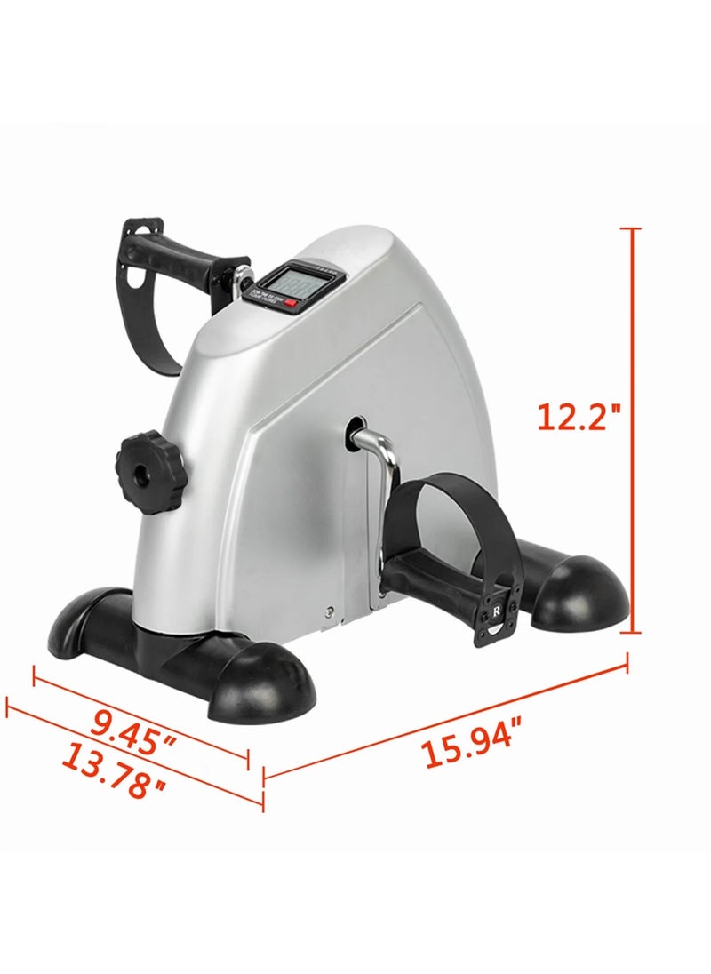 Bukela - Under Desk Bike Pedal Exerciser, Mini Exercise Bike Portable Peddler Sitting for Seniors with LCD Display Foot Cycle Arm & Leg Bike Pedals Exerciser with Anti-Skid Mat for Home Office - Image 1