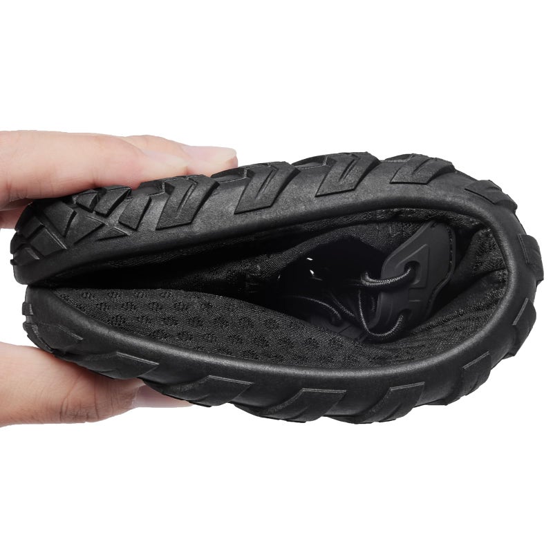 Racqua Womens Water Shoes Mens Quick Dry Barefoot Swim Shoes Lightweight Sports Beach Surfing Kayaking Aqua Shoes Black 7.5 Women/6.5 Men - Image 2
