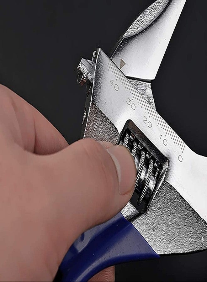 LSLANSOON 8”(200mm) Short Handle Adjustable Wrench with 1.7”(44mm) Wide Jaw Opening for Plumbing Auto Repair Home Maintenance - Image 4