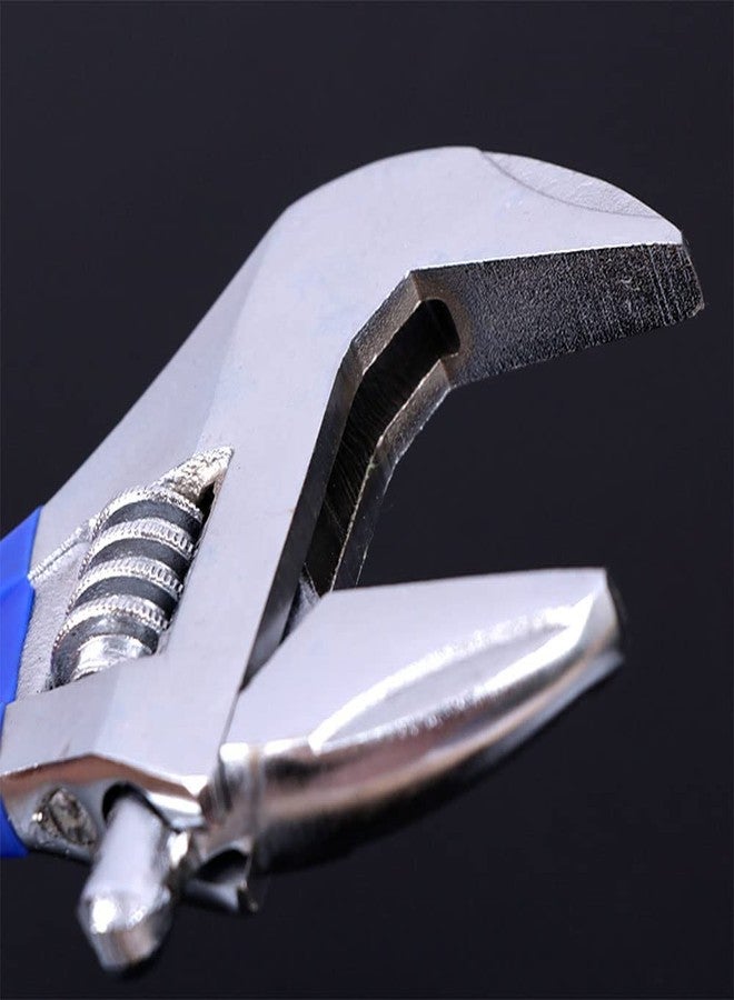 LSLANSOON 8”(200mm) Short Handle Adjustable Wrench with 1.7”(44mm) Wide Jaw Opening for Plumbing Auto Repair Home Maintenance - Image 5
