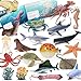 MOEAWS 20 Pcs Ocean Animal Toy with Educational Booklet Plastic Sea Animal with Gift Box Mini Sea Creature Figures for Kids Age 3 Birthday Gift Ocean Theme Party Favor Water Bath Toy for Toddler - Image 2