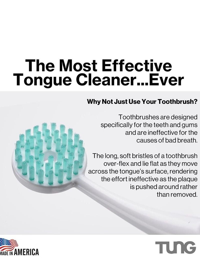 Tung - Set Of Fresh Mint Tongue Cleaning Gel Paste Advanced Formula With Zinc And Random Colour Tongue Brush Scraper To Remove Bad Breath Odor Eliminator - Image 1