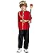 TOGROP Prince Charming Costume for Kids Boys Royal Prince King Outfit Party Cosplay 89 Years Red - Image 4