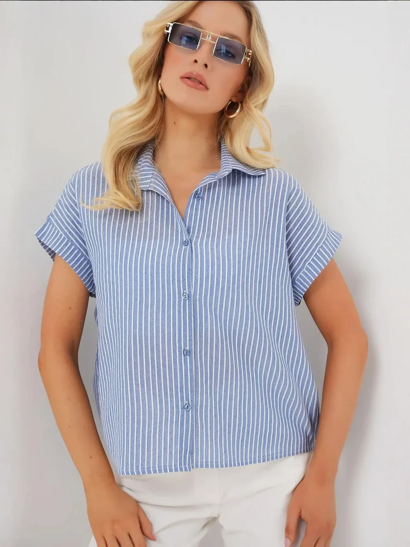 BIG DART BDART Striped Poplin Button-Up Shirt