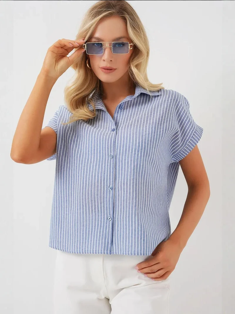 BIG DART BDART Striped Poplin Button-Up Shirt