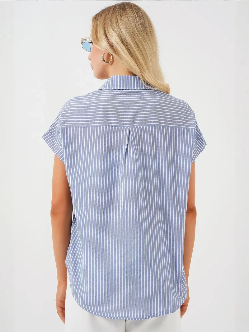 BIG DART BDART Striped Poplin Button-Up Shirt