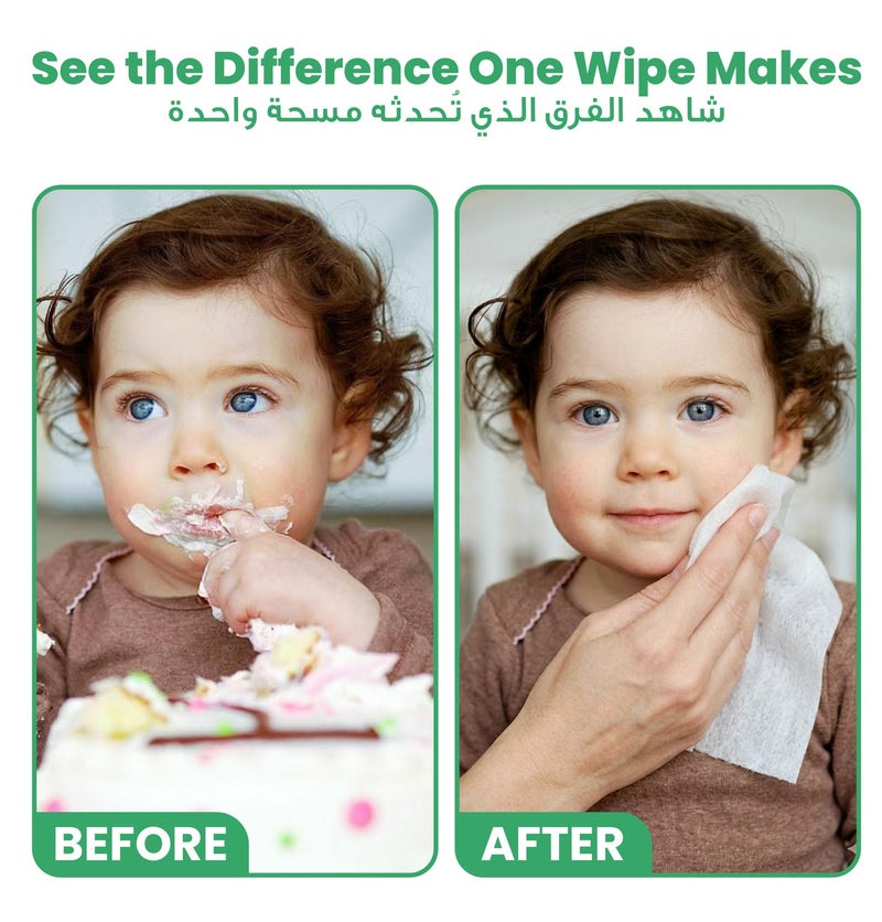 إنفانت مناديل ENFANT Extra Mild للوجه والجسم – 3 عبوات (180 منديل)، تحتوي على 99.97% ماء نقي، خالية من العطور والكحول، فائقة النعومة واللطف للبشرة الحساسة، خالية من البارابين، ومضادة للحساسية. - Image 5