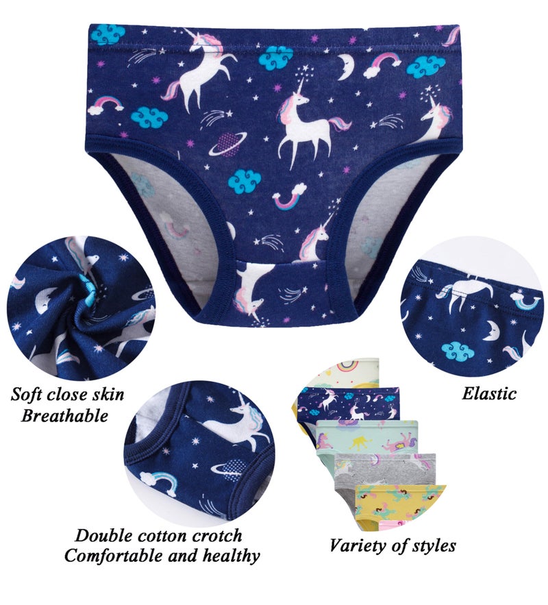 Boboking Soft Girls Underwear Toddler Girl Unicorn Cotton Panties 4yrs - Image 3